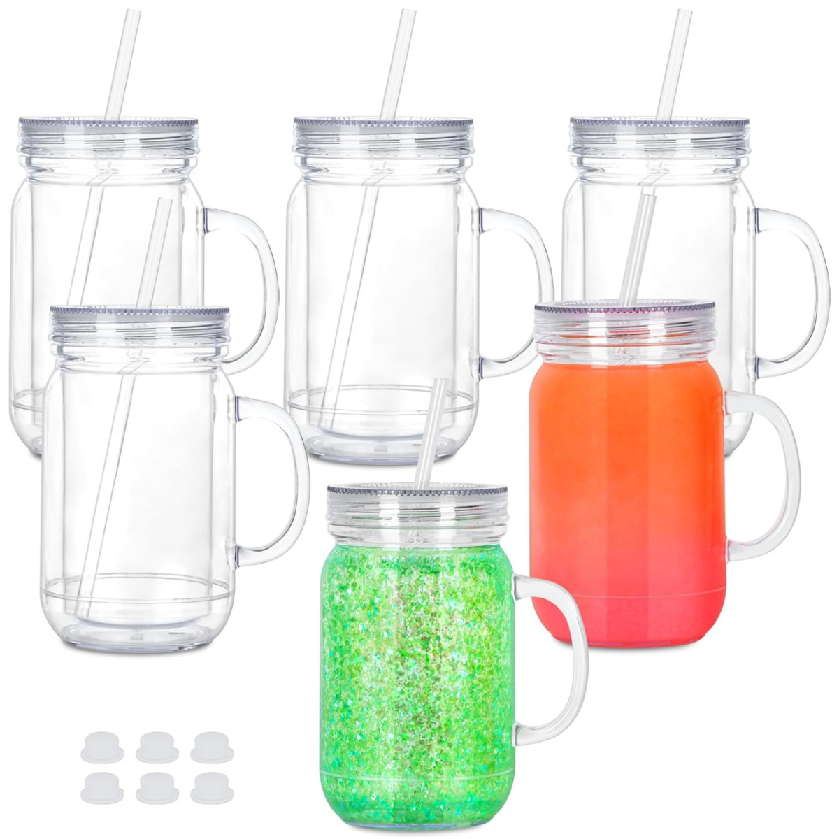 20oz Mason Jar Snowglobe Tumbler