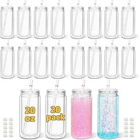 20oz Soda Can Snow Globe Tumbler